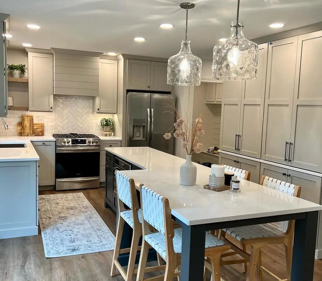 Modern kitchen remodeling project in Vancouver WA with custom cabinets